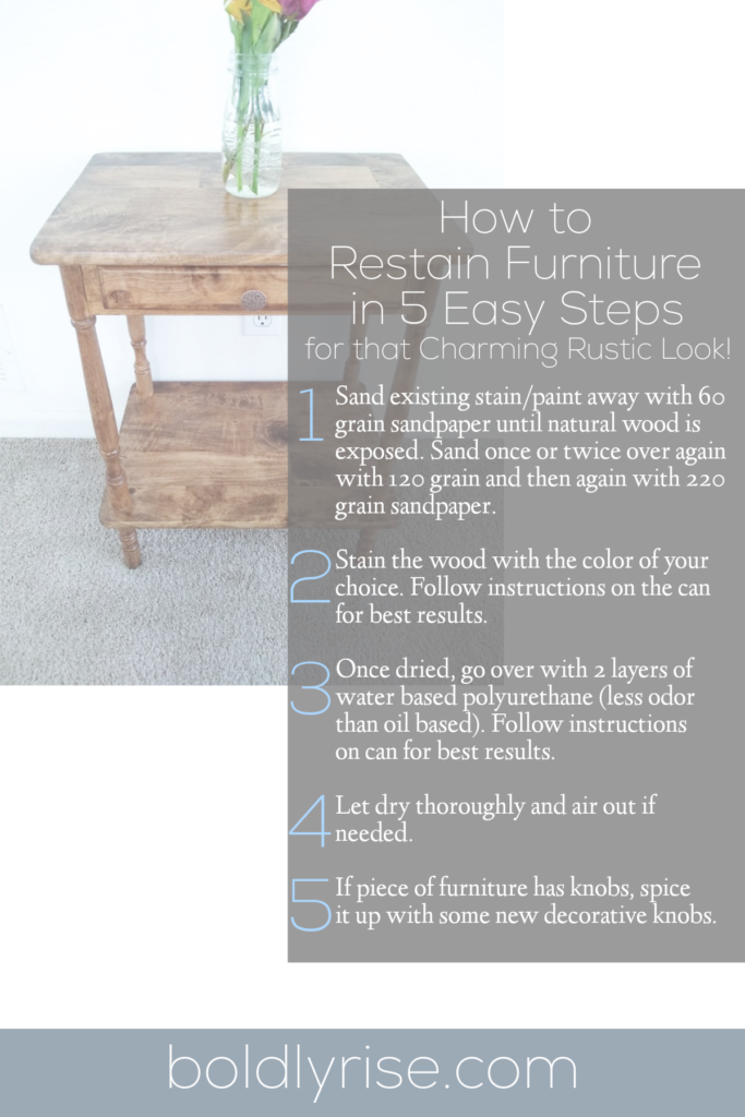 how to restain furniture
