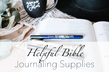 Bible journaling supplies