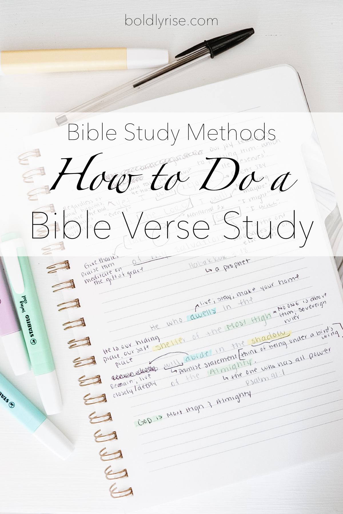 How To Do A Bible Verse Study - Bible Study Methods - Boldly Rise