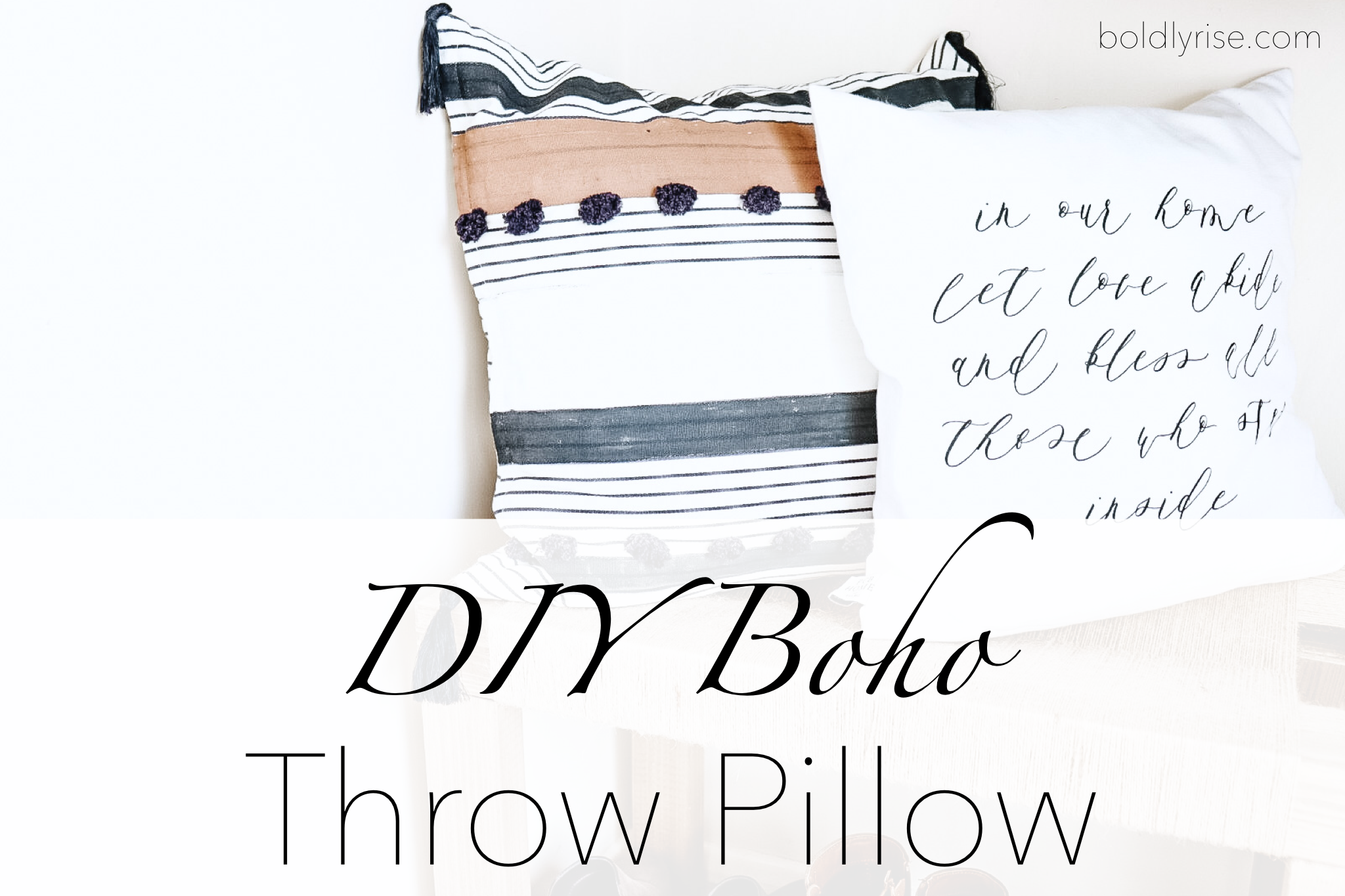 DIY Boho Throw Pillow